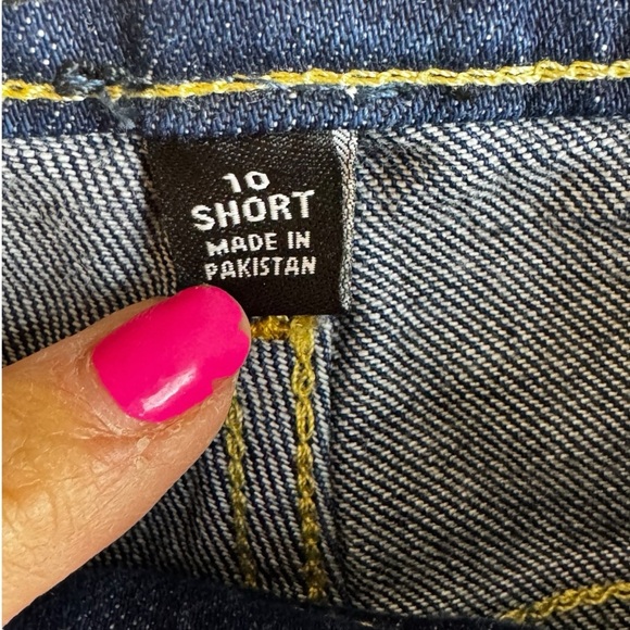 NWT Free Assembly Denim jeans the full wide straight size 10 short - Picture 5 of 8